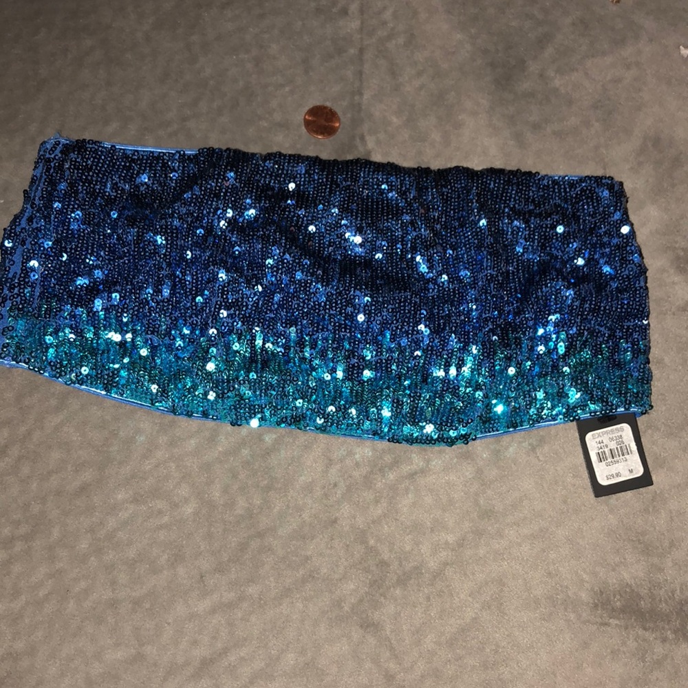 EXPRESS Sequin Bandeau Bra